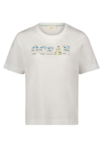 Cartoon Damen Halbarm-Shirt mit Rundhalsausschnitt 42, Patch Cream/Light Blue von Cartoon