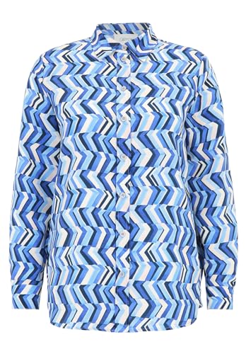 Cartoon Damen Hemdbluse mit Kragen Blau/Blau,42 von Cartoon