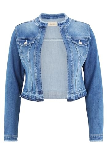 Cartoon Damen Jeansjacke ohne Verschluss Blau,36 von Cartoon