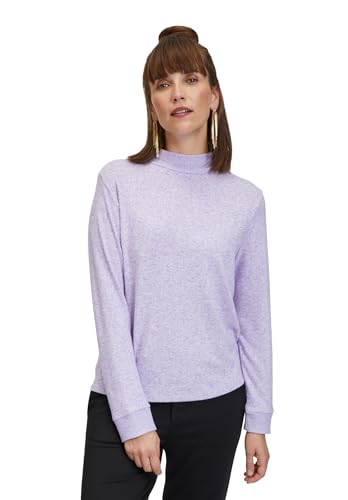 Cartoon Damen Langarm-Shirt mit Kragen Light Purple Melange,40 von Cartoon