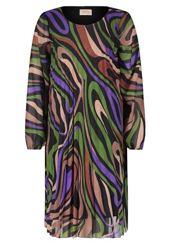 Cartoon Plissiertes Damen Kleid,Mehrfarbig (Khaki/Purple),size 40 von Cartoon