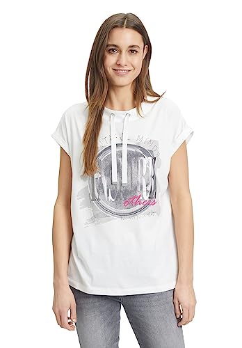 Cartoon Damen Printshirt mit Kragen Cream/Silver,36 von Cartoon