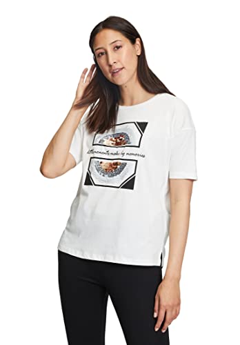 Cartoon Damen 2536/7040 T-Shirt, Cream/Silver, 34 von Cartoon