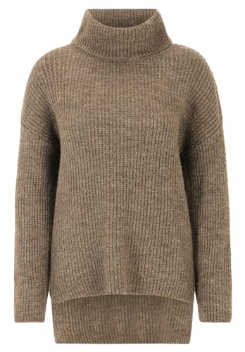 Cartoon Damen Strickpullover mit Turtle Neck Walnut Melange,38 von Cartoon