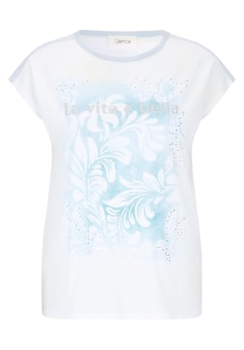 Cartoon Damen Rundhals-Shirt mit Placement 42, Patch Cream/Light Blue Cartoon Damen Rundhals-Shirt mit Placement 42, Patch Cream/Light Blue von Cartoon