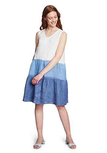 Cartoon Damen Sommerkleid ohne Arm Blau/Weiß,36 von Cartoon