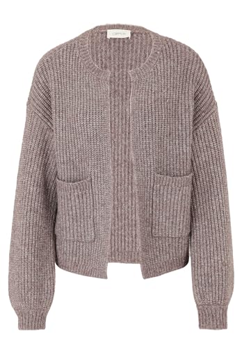 Cartoon Damen Strick-Cardigan mit Taschen 40, Dark Aubergine von Cartoon