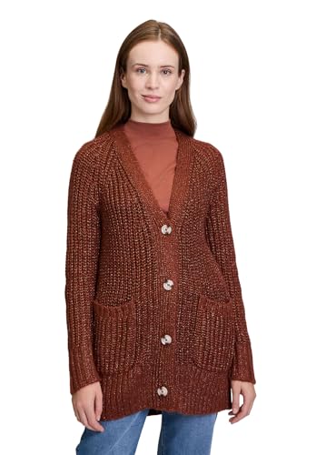 Cartoon Damen Strick-Cardigan mit V-Ausschnitt 38, Brown/Gold von Cartoon