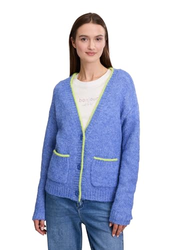 Cartoon Damen Strick-Cardigan mit V-Ausschnitt 34, Blue/Yellow von Cartoon