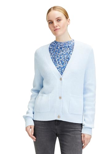 Cartoon Damen Strick-Cardigan mit V-Ausschnitt Light Blue Melange,36 von Cartoon