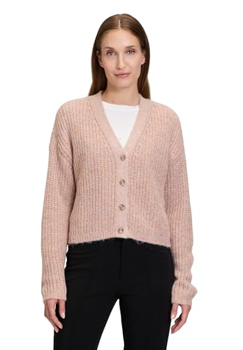 Cartoon Damen Strick-Cardigan mit V-Ausschnitt Pink/Rosa,42 von Cartoon