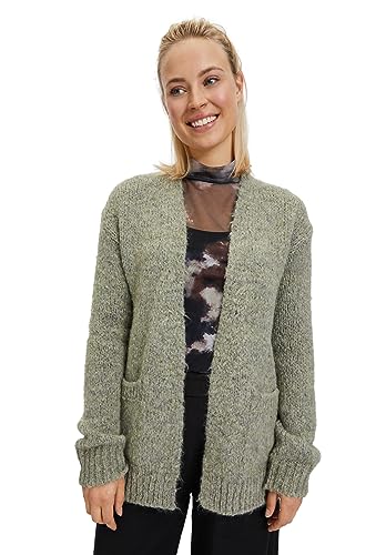 Cartoon Damen Strick-Cardigan unifarben Dusty Olive,36 von Cartoon