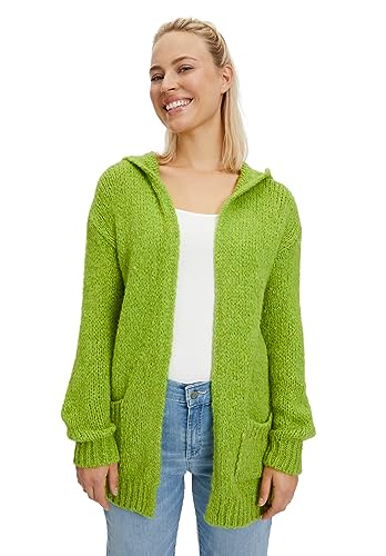 Cartoon Damen Strick-Cardigan unifarben Lima Bean Green,38 von Cartoon