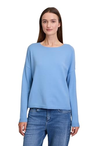 Cartoon Damen Strickpullover mit Rundhalsausschnitt 44, Blue/Yellow von Cartoon