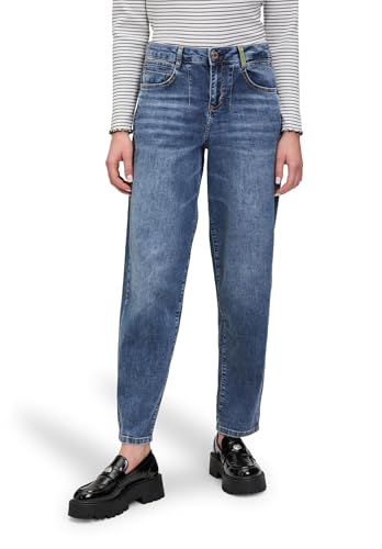 Cartoon Damen Used Look-Jeans mit Waschung 38, Dark Blue Denim von Cartoon