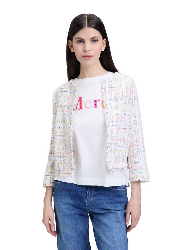 Cartoon Jackenblazer Cartoon Damen Tweedblazer mit Fransen Fransen von Cartoon