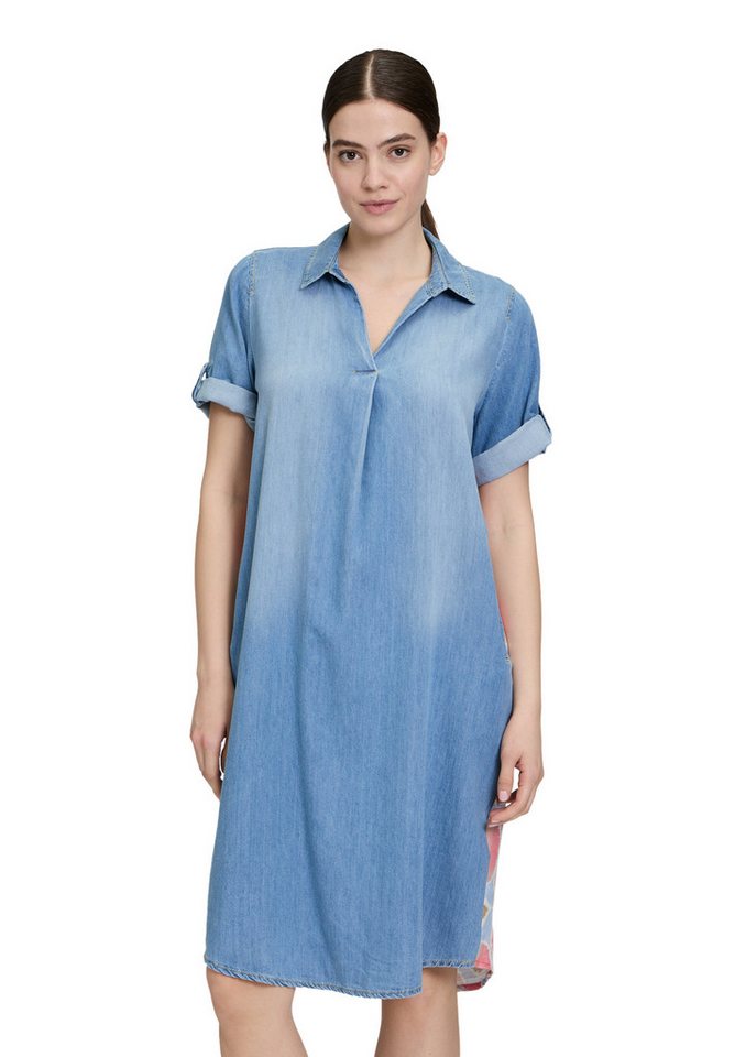 Cartoon Jeanskleid Damen Jeanskleid mit Patches Patches von Cartoon