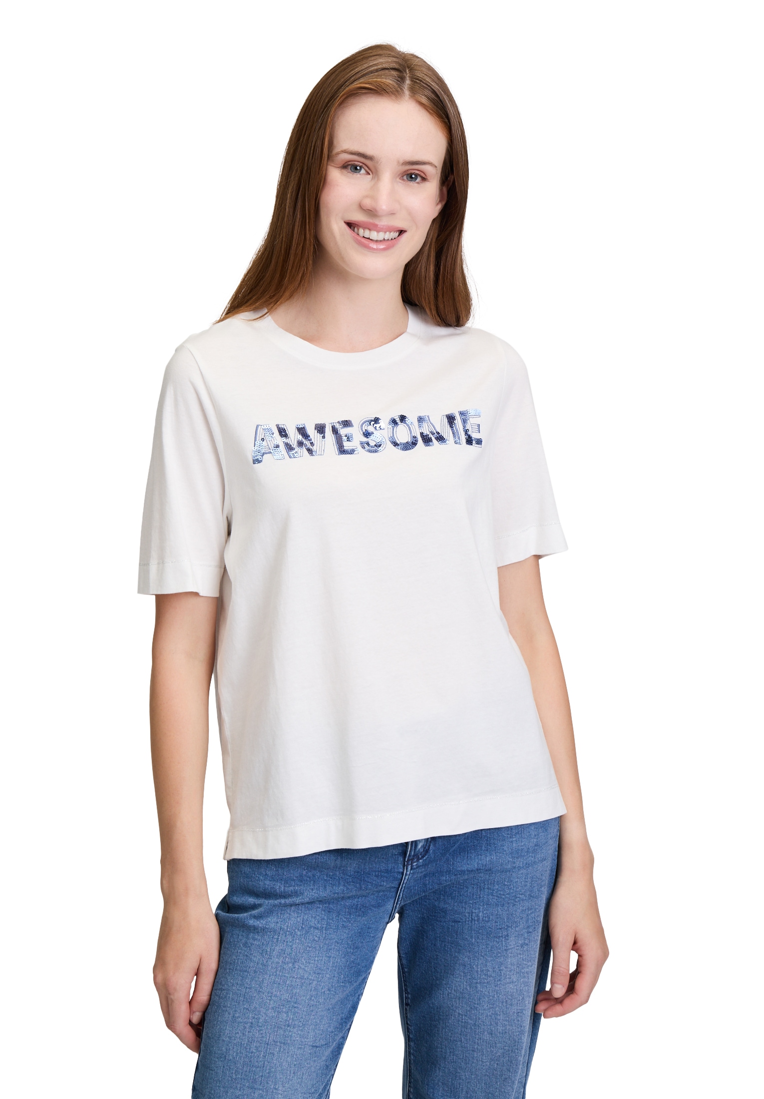 Cartoon Kurzarmshirt "Cartoon Damen Rundhals-Shirt kurzarm", (1 tlg.), Pailletten von Cartoon