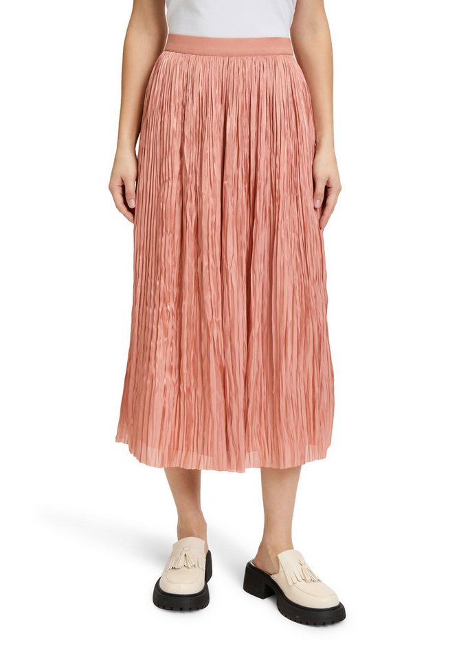 Cartoon Midirock Damen Plisseerock mit offenem Saum Material von Cartoon