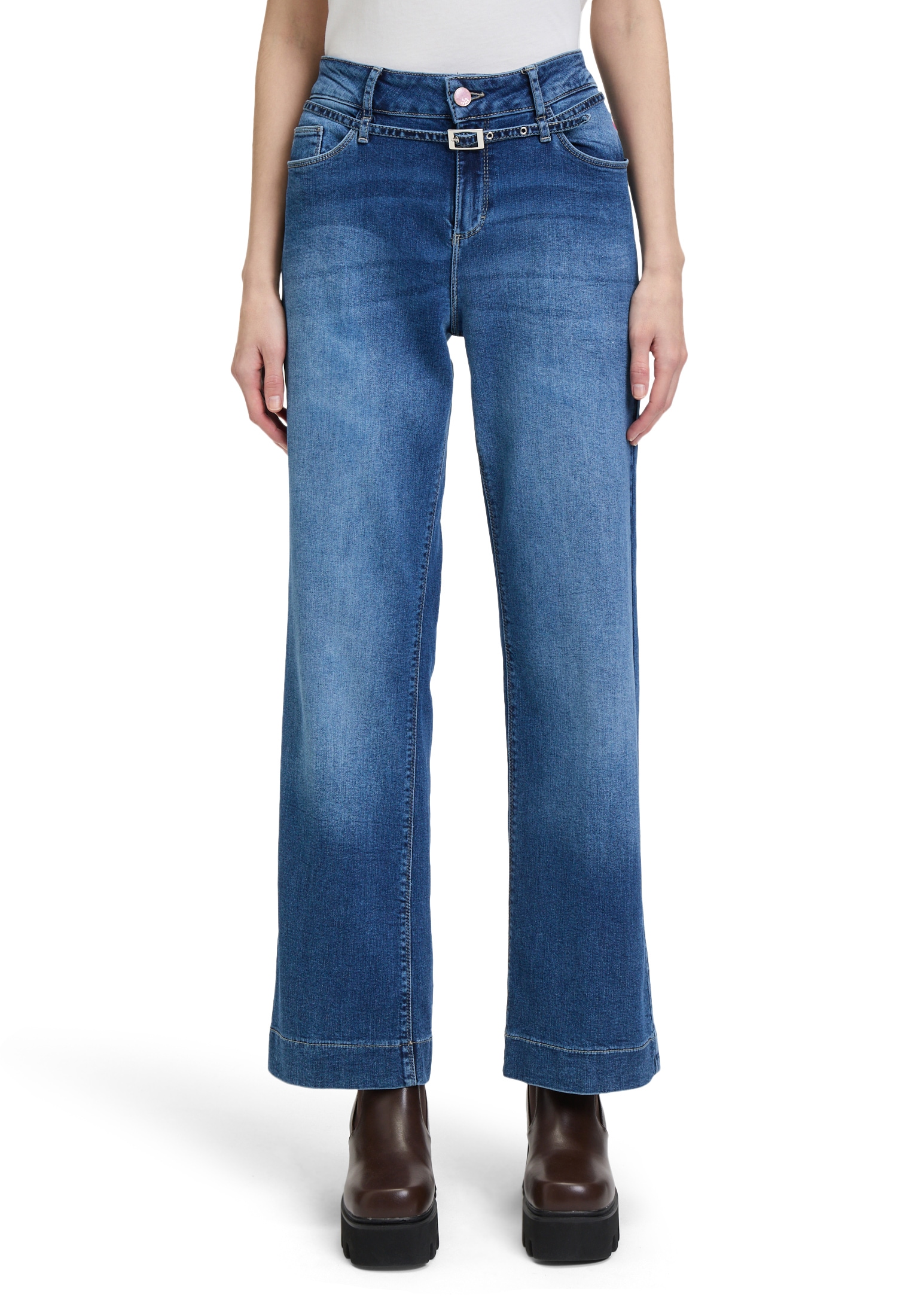 Cartoon Stretch-Jeans "Cartoon Damen Stretch-Jeans mit Stickerei" von Cartoon