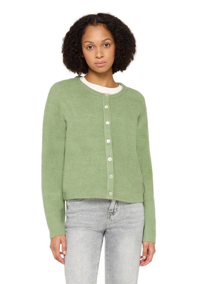 Cartoon Strickjacke Damen Strick-Cardigan mit Rundhalsausschnitt (1-tlg) von Cartoon