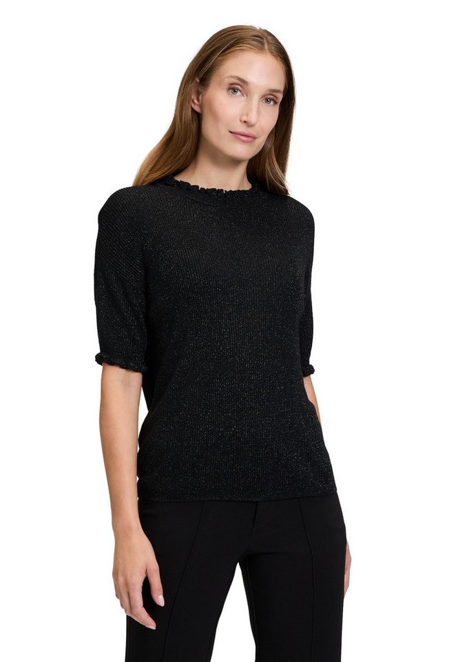 Cartoon Strickpullover Damen Strickpullover mit Rüschen (1-tlg) Struktur von Cartoon