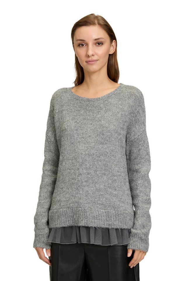 Cartoon Strickpullover Cartoon Strickpullover mit Rundhalsausschnitt (1-tlg) Rüschen von Cartoon