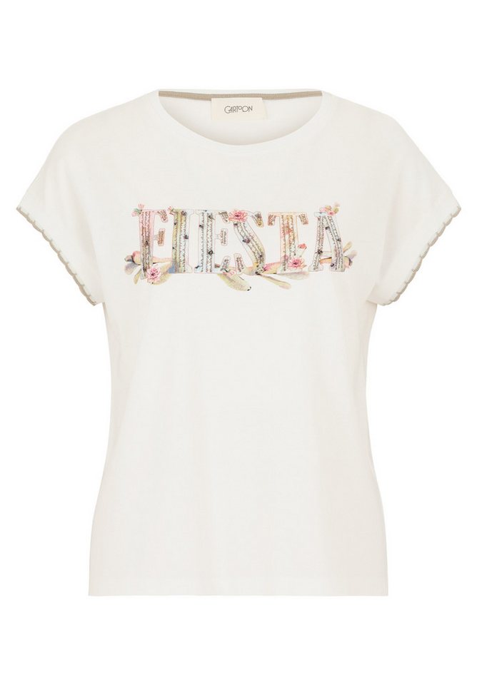 Cartoon T-Shirt Shirt Kurz 1/2 Arm Patch Cream/Light Blue von Cartoon