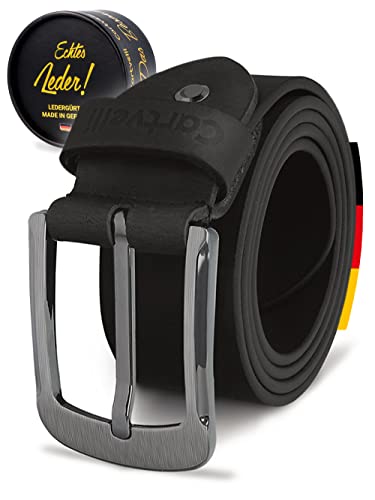 Cartvelli Echt Ledergürtel Herren schwarz 38mm - Made in Germany mit Geschenkbox - Herrengürtel Anzug Jeans Chino breiter Leder Herrengürtel Vollleder Jeansgürtel echtleder-gürtel 80cm B20s-80 Cartvelli Echt Ledergürtel Herren schwarz 38mm - Made in Germany mit Geschenkbox - Herrengürtel Anzug Jeans Chino breiter Leder Herrengürtel Vollleder Jeansgürtel echtleder-gürtel 80cm B20s-80 von Cartvelli
