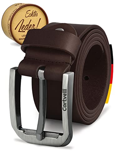 Cartvelli Premium Ledergürtel Herren Dunkelbraun 85cm Made in Germany mit Geschenkbox Echt-Leder Herrengürtel braun Vollleder Jeansgürtel Leder Gürtel 40mm Anzug jeans chino pants M19db-85 Cartvelli Premium Ledergürtel Herren Dunkelbraun 85cm Made in Germany mit Geschenkbox Echt-Leder Herrengürtel braun Vollleder Jeansgürtel Leder Gürtel 40mm Anzug jeans chino pants M19db-85 von Cartvelli
