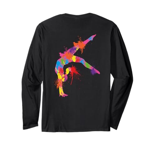 Bunte Turner Cartwheel Gymnastik Funny Mädchen Kinder Langarmshirt von Cartwheeling Lover Mädchen Gymnastik Teens Walk