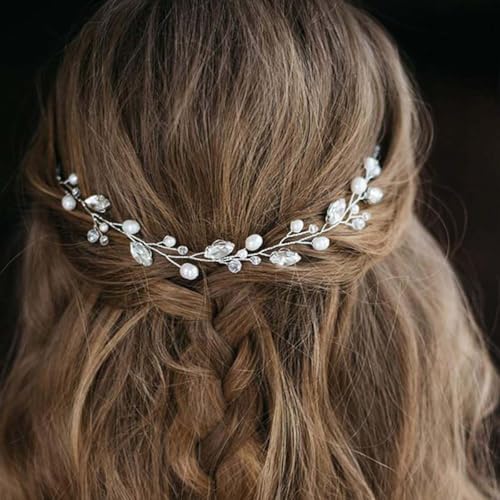 Carufin Minimalistisches Perlenkristall, handgefertigt, weiche Kette, Haarschmuck für Braut und Brautjungfer Carufin Minimalistisches Perlenkristall, handgefertigt, weiche Kette, Haarschmuck für Braut und Brautjungfer von Carufin
