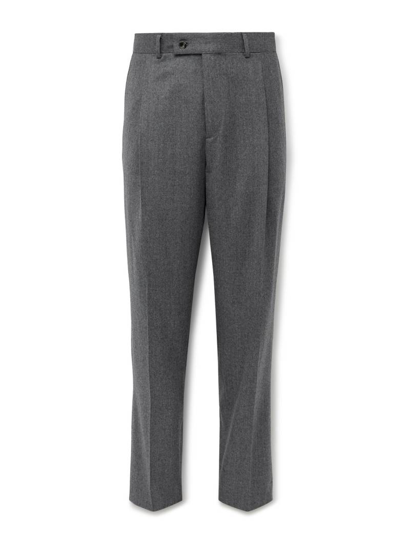Caruso - Slim-Fit Pleated Wool Trousers - Men - Gray - IT 54 von Caruso
