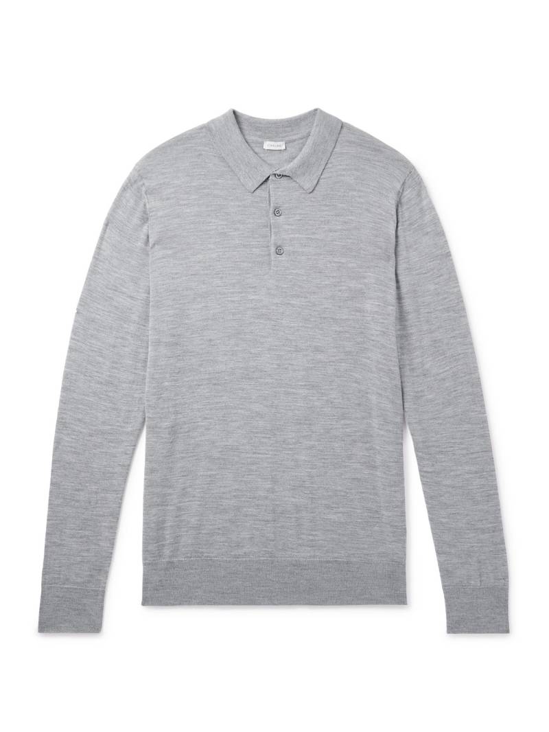 Caruso - Wool, Silk and Cashmere-Blend Polo Shirt - Men - Gray - IT 46 von Caruso