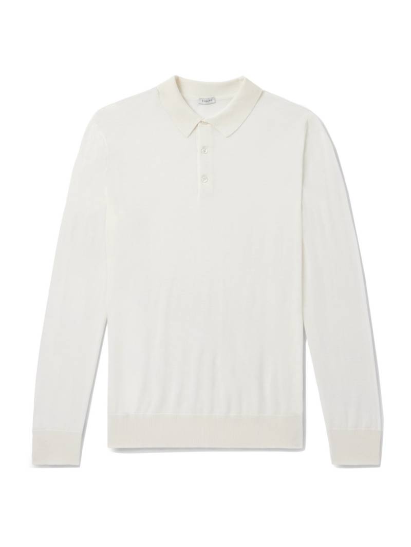Caruso - Wool, Silk and Cashmere-Blend Polo Shirt - Men - White - IT 48 von Caruso