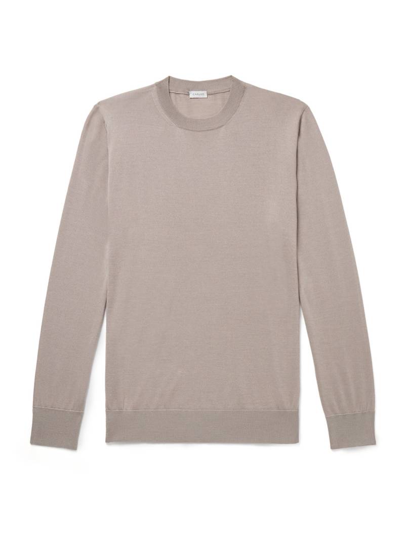 Caruso - Wool, Silk and Cashmere-Blend Sweater - Men - Neutrals - IT 52 von Caruso