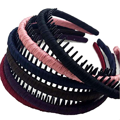 Carykon 6PCS mehrfarbiges Haarband, kammförmiges Stirnband, Stirnband, Haarschmuck für Mädchen, gemischte Farben von Carykon