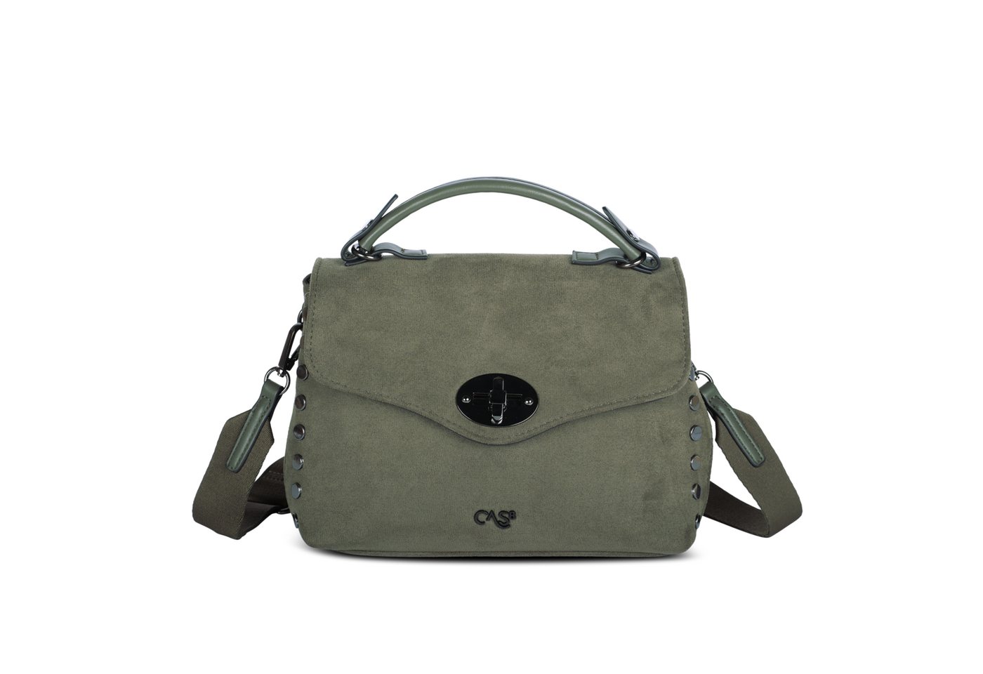Cas8 Handtasche Rike 35200 von Cas8 aus weichem, veganem Suede und 2 Hauptfächern von Cas8