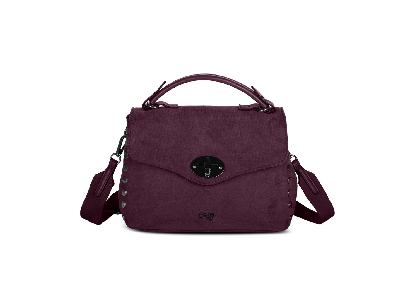 Cas8 Handtasche Rike 35200 von Cas8 aus weichem, veganem Suede und 2 Hauptfächern von Cas8