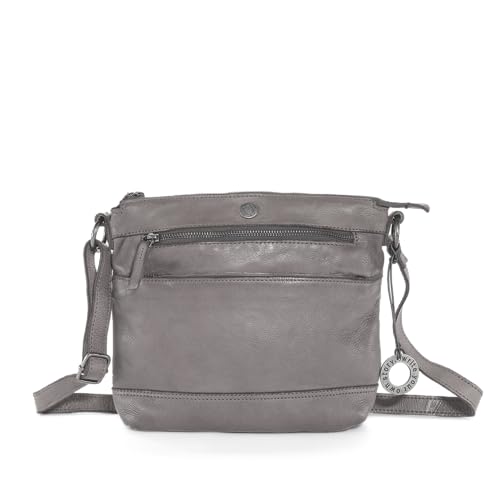 Cas8 Crossovertasche LALE, stilvolle Umhängetasche aus 100% Leder, Damentasche in zeitlosem Design & passend für alle Anlässe, stufenlos verstellbar, dusty von Cas8