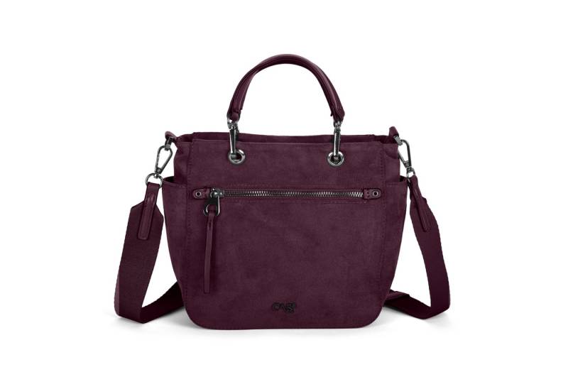 Cas8 Umhängetasche Cas8 Rike 33708 A aus veganem Suede mit Henkel und Schultergurt von Cas8