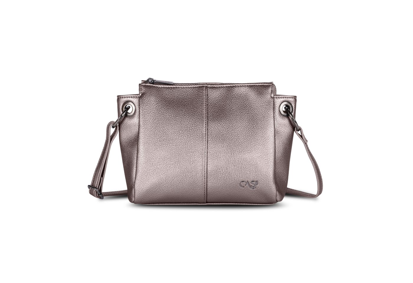 Cas8 Umhängetasche Ella 34505 in Metallic Optik als glänzendes Highlight für jeden Look von Cas8