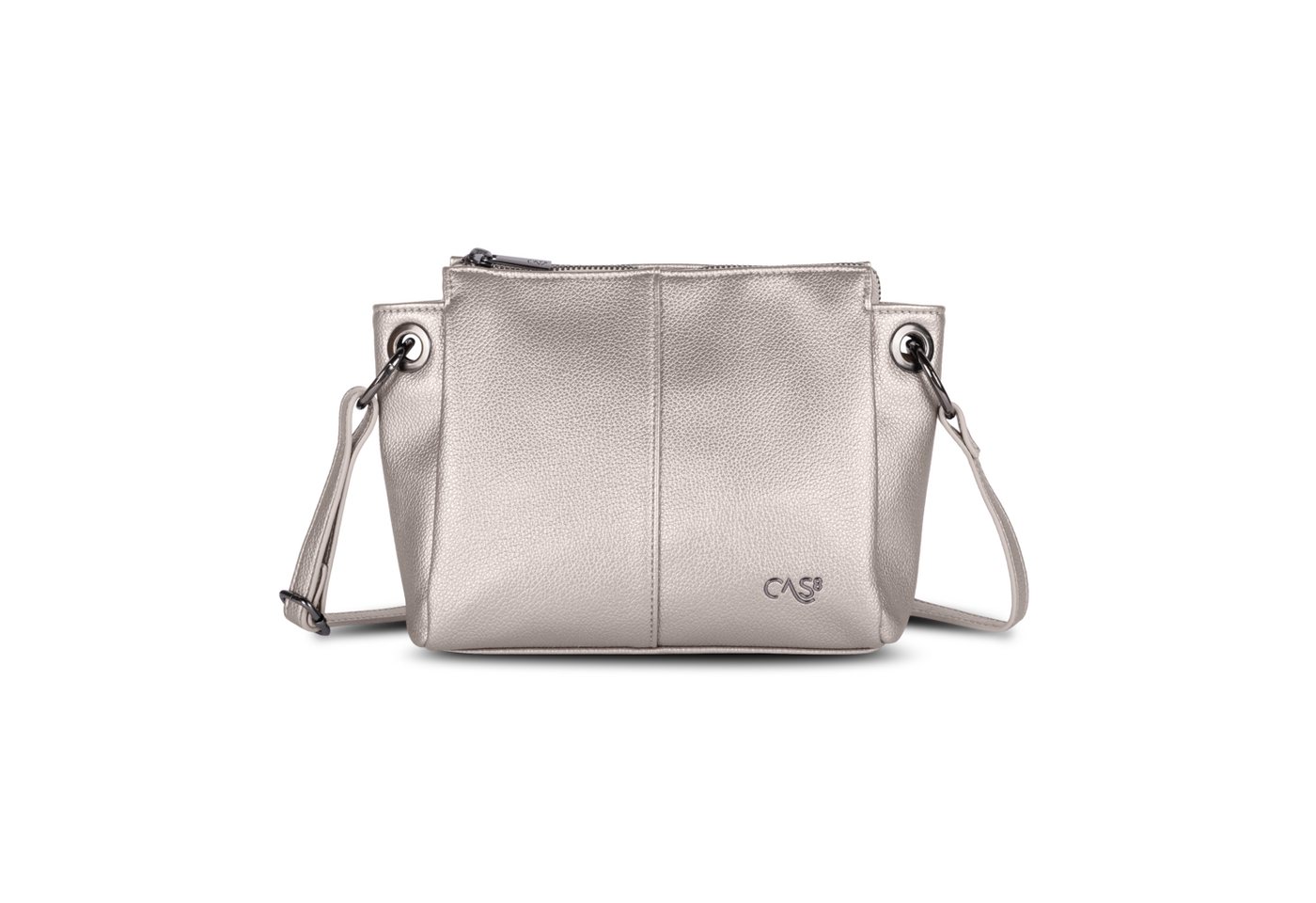 Cas8 Umhängetasche Ella 34505 in Metallic Optik als glänzendes Highlight für jeden Look von Cas8