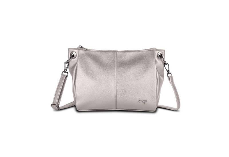 Cas8 Umhängetasche Ella 34506 mit elegantem Metallic Look und funktionalen Fächern von Cas8