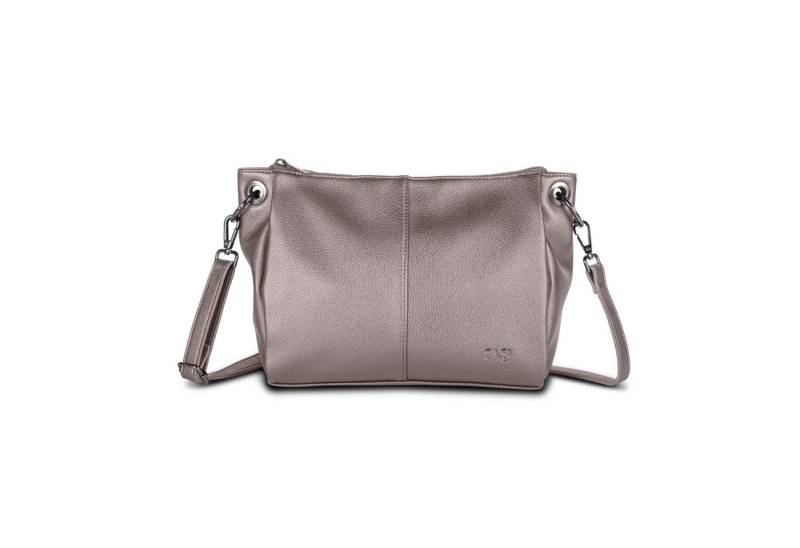 Cas8 Umhängetasche Ella 34506 mit elegantem Metallic Look und funktionalen Fächern von Cas8