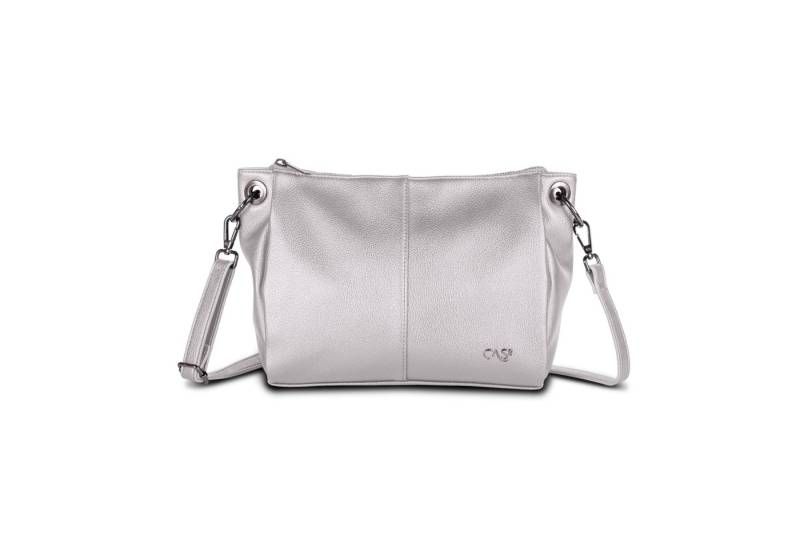 Cas8 Umhängetasche Ella 34506 mit elegantem Metallic Look und funktionalen Fächern von Cas8