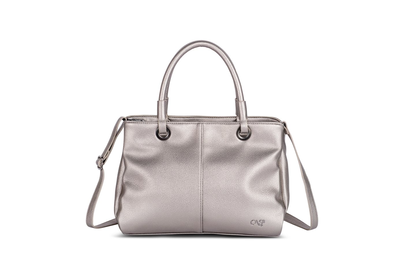 Cas8 Umhängetasche Ella 34507 in Metallic-Optik und cleverer Inneneinteilung von Cas8