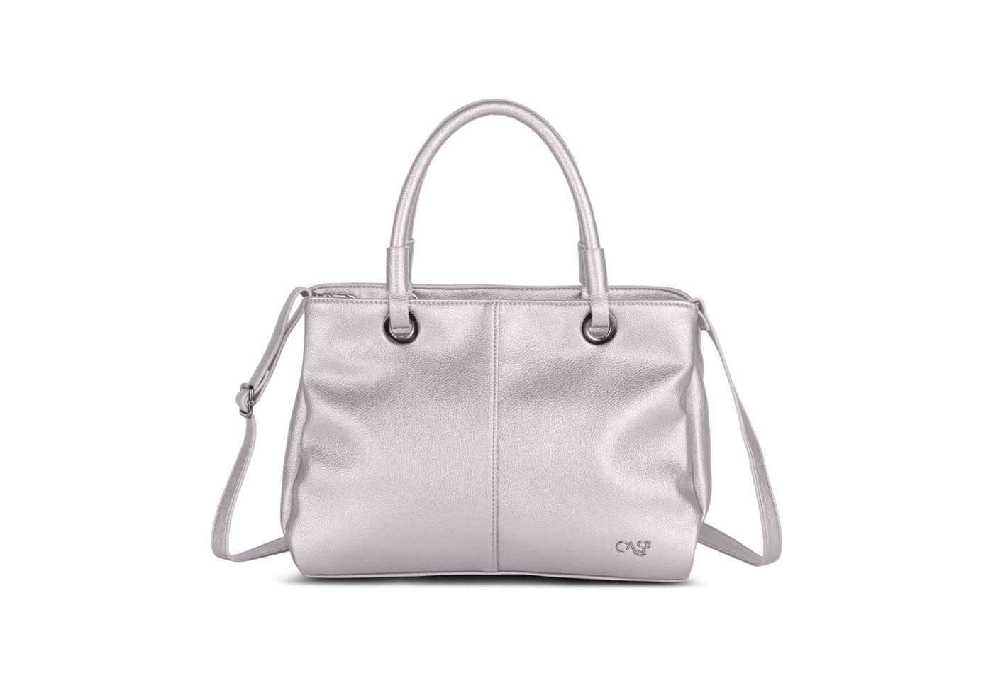 Cas8 Umhängetasche Ella 34507 in Metallic-Optik und cleverer Inneneinteilung von Cas8
