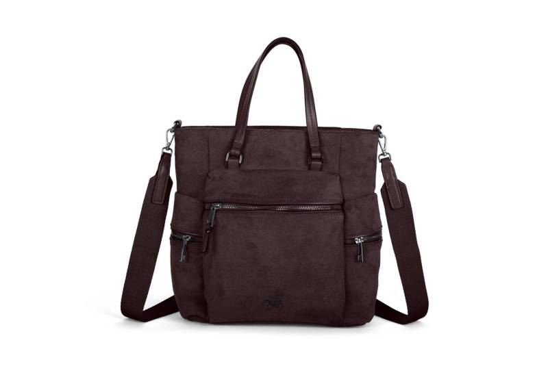 Cas8 Umhängetasche RIKE 33710 von Cas8 mit Rucksackfunktion aus weichem, veganem Suede von Cas8