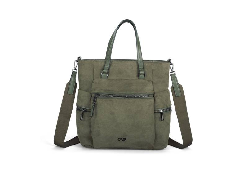 Cas8 Umhängetasche RIKE 33710 von Cas8 mit Rucksackfunktion aus weichem, veganem Suede von Cas8